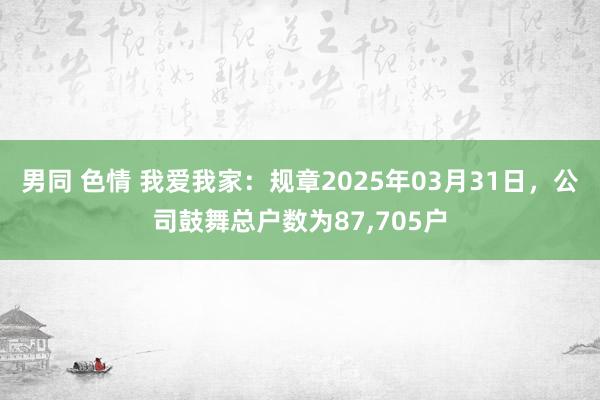 男同 色情 我爱我家：规章2025年03月31日，公司鼓舞总户数为87,705户